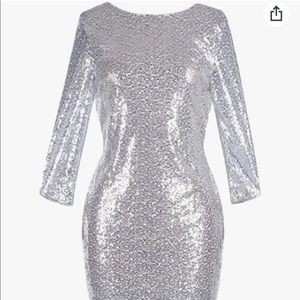 Silver Sequin Dress